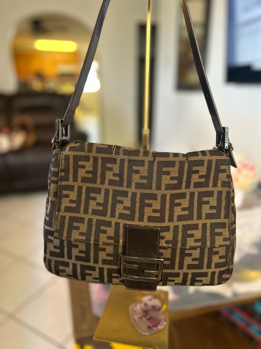 Authentic Fendi Zucca Mamma Baguette